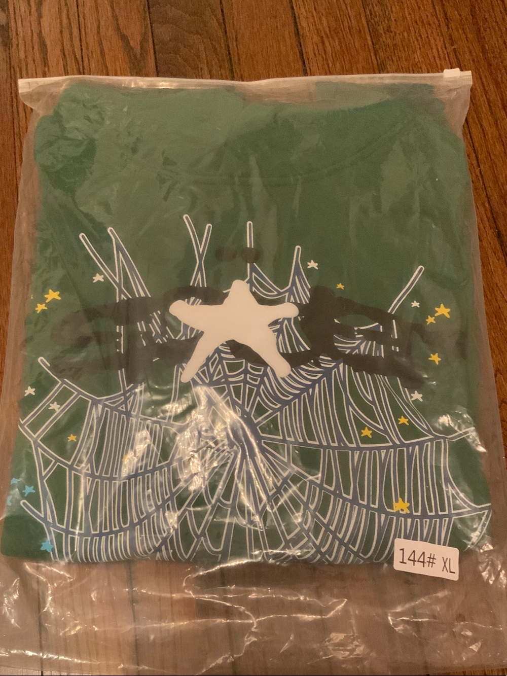 Sp5der green hoodie size xl